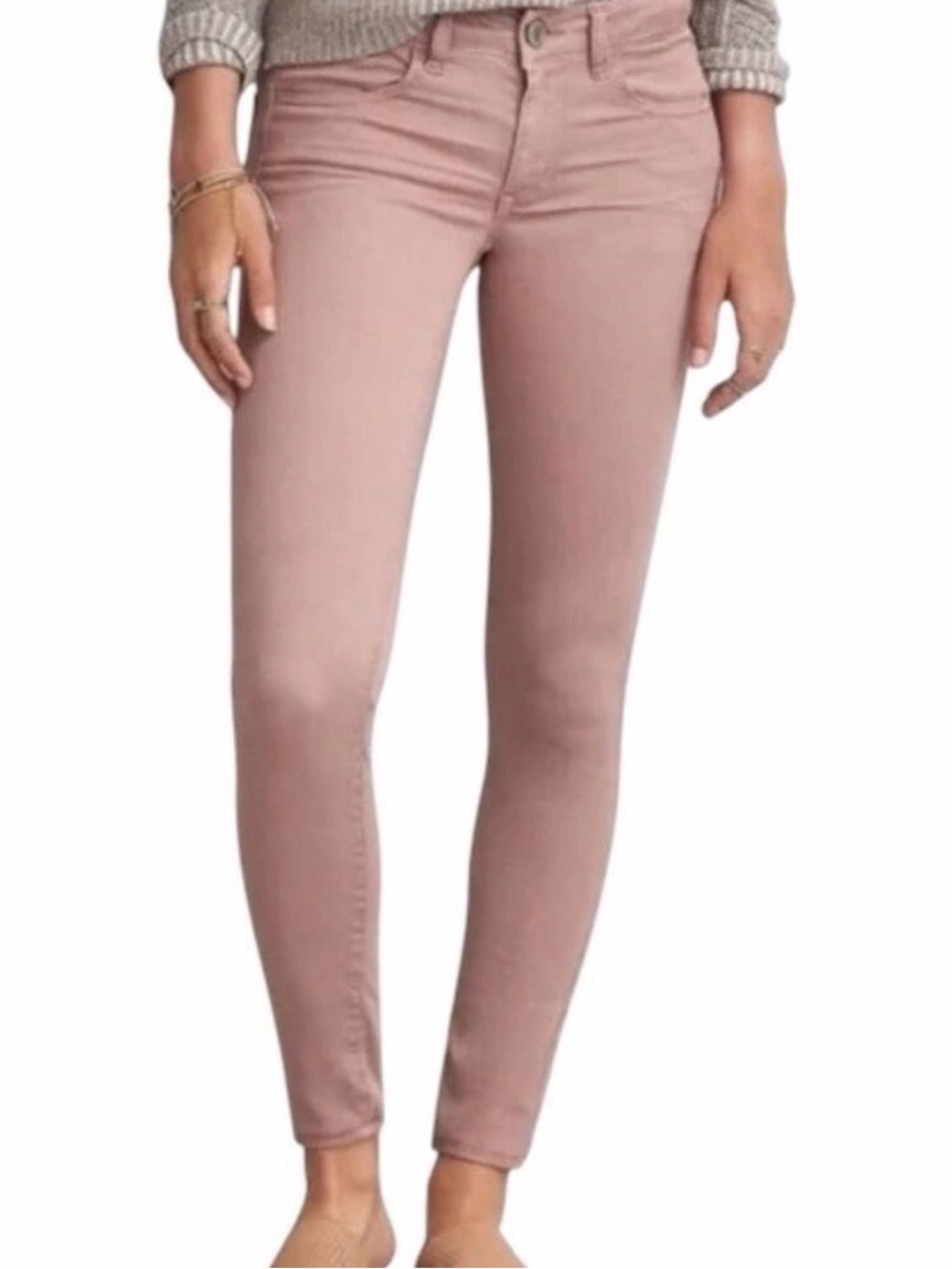 American Eagle Outfitters Dusty Rose AEO 360 Super Stretch Jegging Sz 6